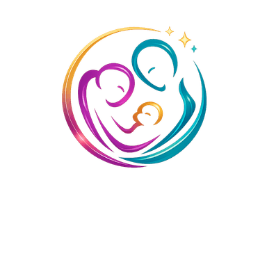 Logo PrenaTalks: siluet ibu, ayah, dan anak menyatu dalam satu lingkaran